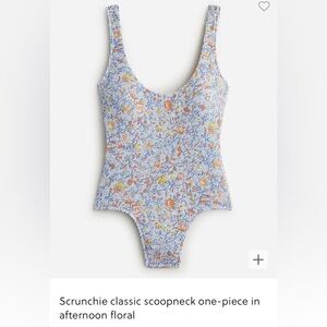 J.Crew Scrunchie Classic scoop neck one-piece in afternoon floral
